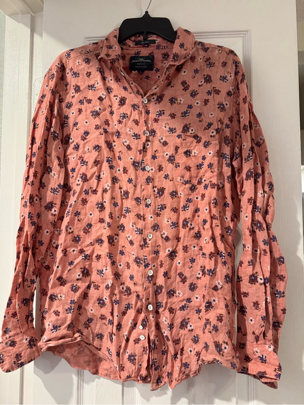 Rodd & Gunn Pink Floral Long-Sleeve Button-Down Shirt